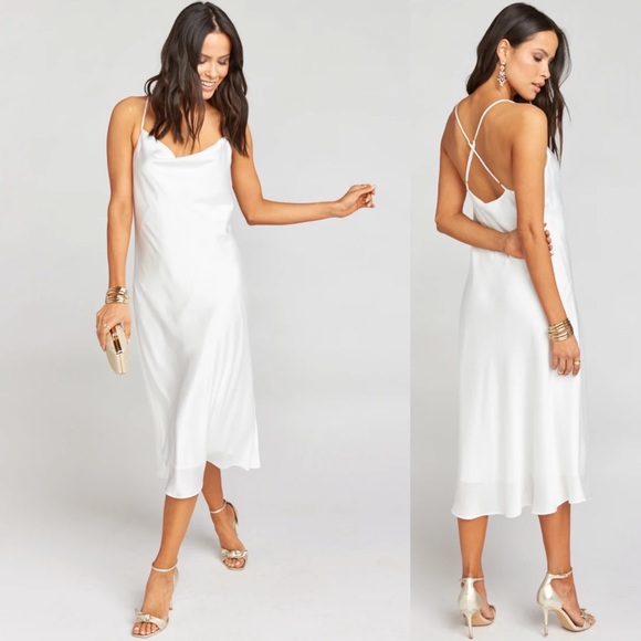 Show Me Your MuMu Dresses & Skirts - SMYM White Verona Cowl Midi Dress